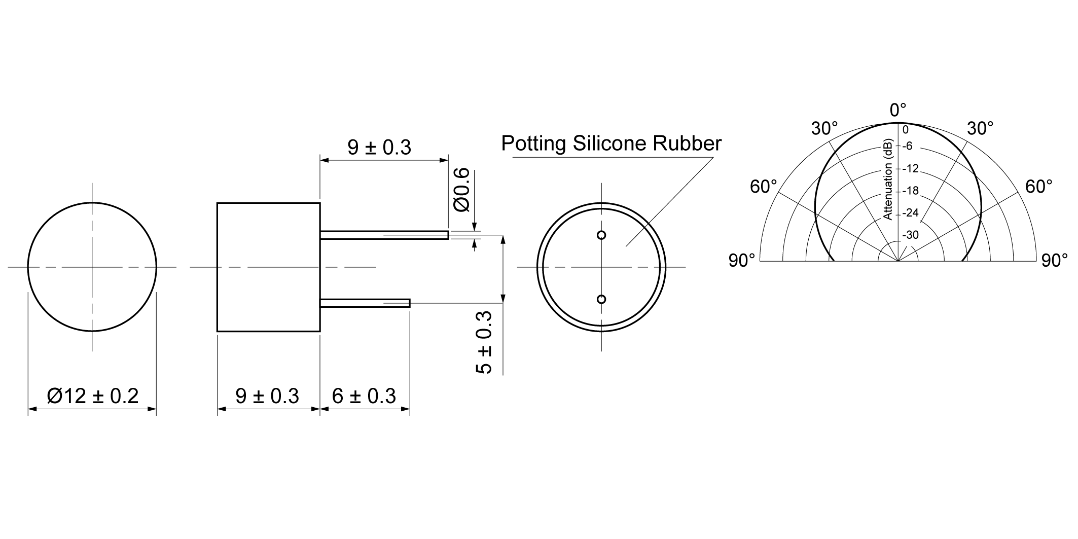 UC12-T25ASP Mechanical Drawing